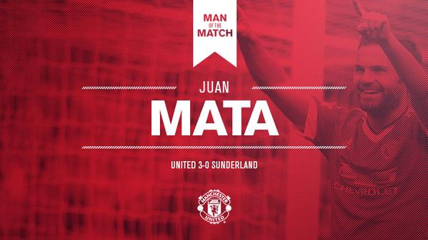 Мата — лучший игрок матча «Манчестер Юнайтед» — «Сандерленд»