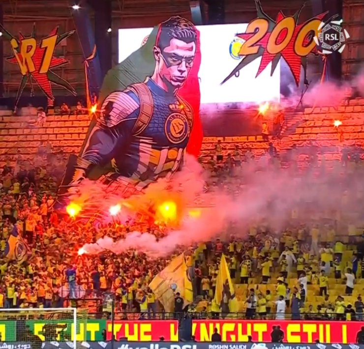 Болельщики изобразили Роналду в виде супергероя перед матчем «Аль-Насра»