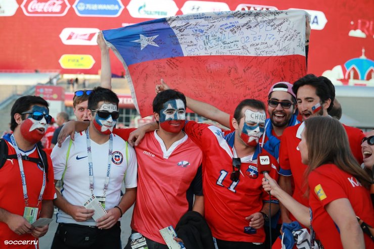 Фанаты сборной Чили