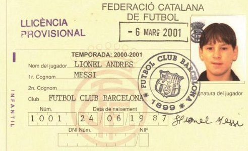 20 лет назад Месси был зарегистрирован в качестве игрока «Барселоны»