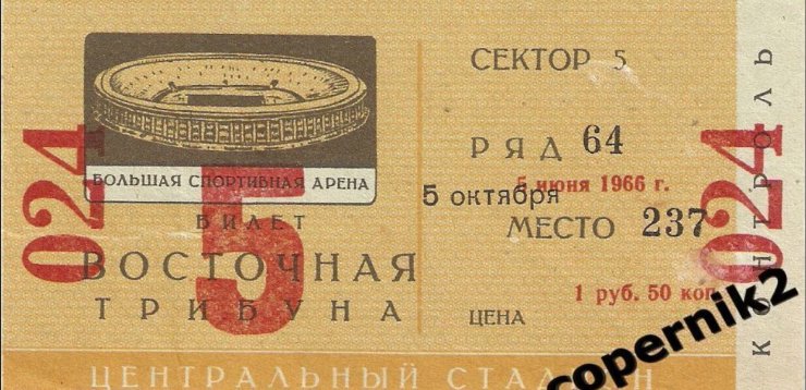 Билет на футбол. Загадочный матч в Лужниках перед ЧМ-66. Часть 5: срок действия билетов от недели до 4 месяцев.