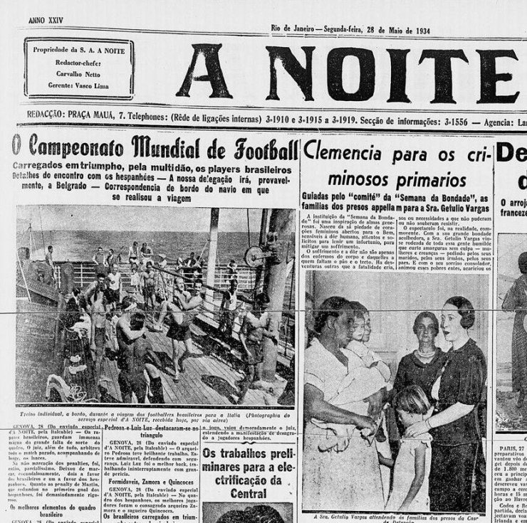 Чемпионат мира 1934: фото тренировок бразильцев на борту посреди океана до сих пор вызывают неразбериху