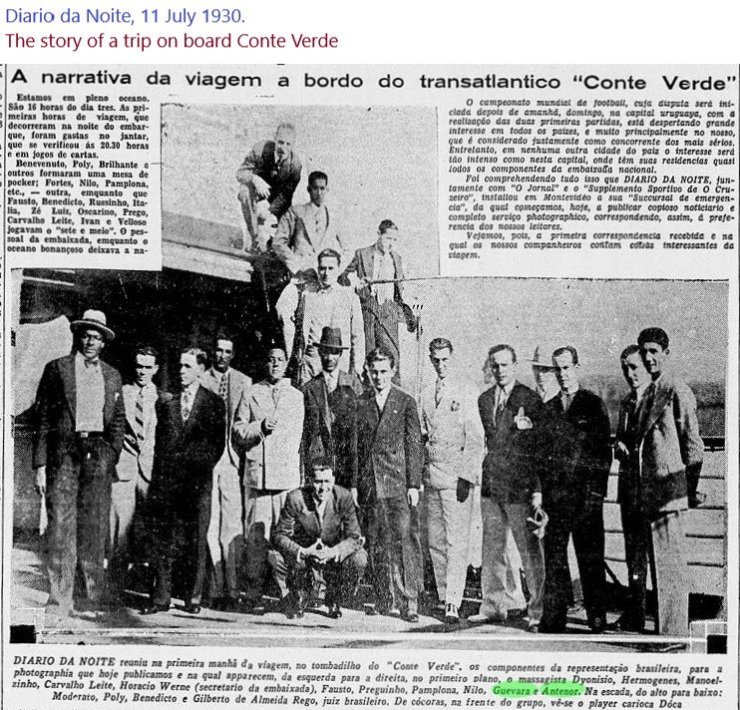 Чемпионат мира 1934: фото тренировок бразильцев на борту посреди океана до сих пор вызывают неразбериху