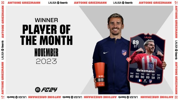Гризманн — лучший игрок Ла Лиги по итогам ноября