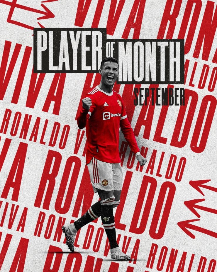 Роналду — лучший игрок «Манчестер Юнайтед» по итогам сентября