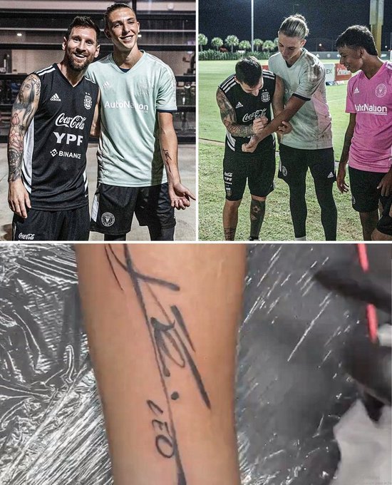 Футболист «Интер Майами» сделал татуировку с автографом Месси