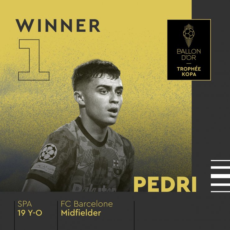Педри — лучший молодой игрок года