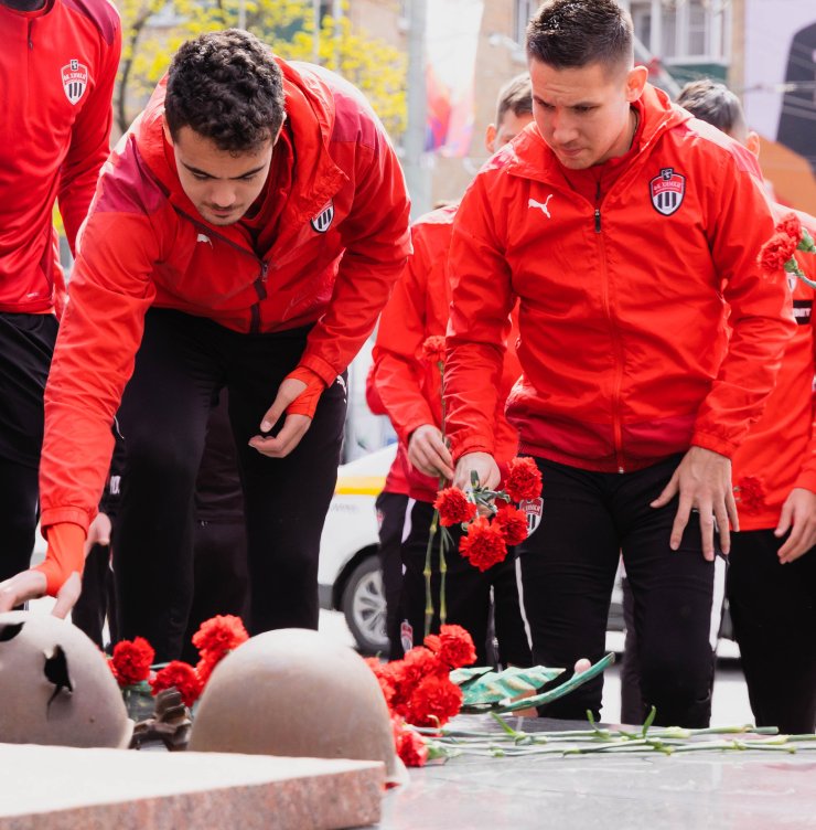 Игроки «Химок» почтили память погибших в Великой Отечественной войне