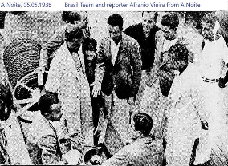 Чемпионат мира 1934: фото тренировок бразильцев на борту посреди океана до сих пор вызывают неразбериху