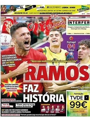 Рамуш попал на обложки португальских газет