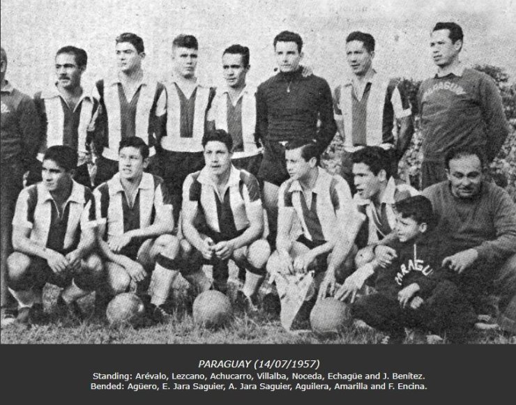 Парагвай на ЧМ-58: вратари Рамон Майереггер и Самуэль Агилар, а также их партнёры