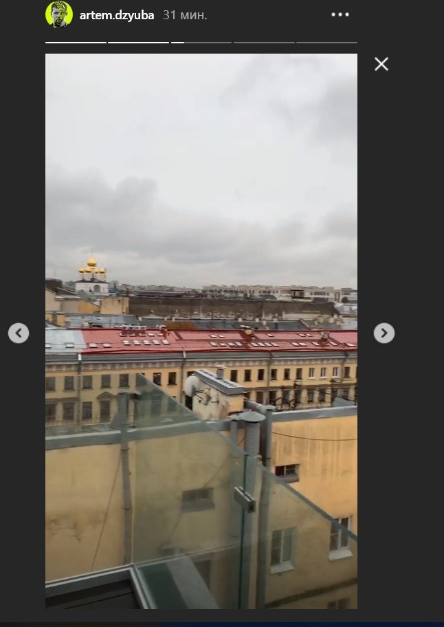 Дзюба погулял по петербургским крышам