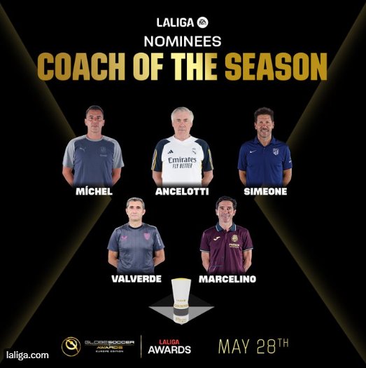 Объявлены претенденты на звание лучшего тренера сезона в Ла Лиге