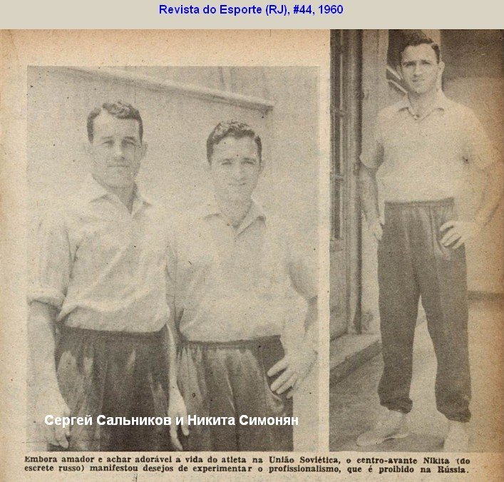 Московский «Спартак» в Бразилии в 1959. Николай Озеров раньше был и центрфорвардом, и вратарём Спартака, а в ходе турне стал и кинорепортёром, и литератором. О пользе чтения советских газет