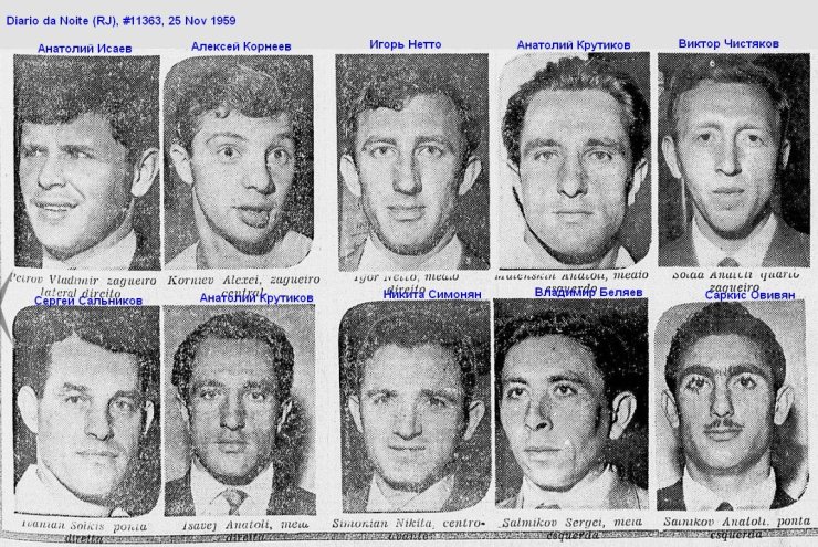 Турне московского «Спартака» в Южную Америку в 1959 начиналось в Бразилии. Кто был в делегации? Кого бразильская пресса называла «русским Гарринчей»? Был ли в составе Моцарт?