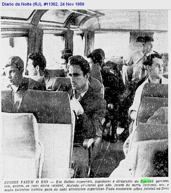Турне московского «Спартака» в Южную Америку в 1959 начиналось в Бразилии. Кто был в делегации? Кого бразильская пресса называла «русским Гарринчей»? Был ли в составе Моцарт?