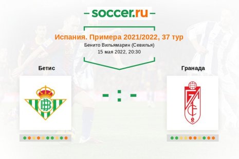 Бетис — Гранада. Прогноз на матч испанской Примеры, 37 тур (15.05.2022)