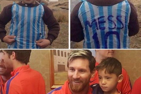 6-летний афганский мальчик встретился с Месси