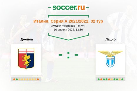 Дженоа — Лацио. Прогноз на матч итальянской Серии А, 32 тур (10.04.2022)