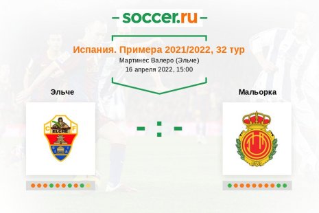Эльче — Мальорка. Прогноз на матч испанской Примеры, 32 тур (16.04.2022)