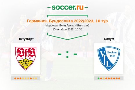 Штутгарт — Бохум. Прогноз на матч немецкой Бундеслиги, 10 тур (15.10.2022)